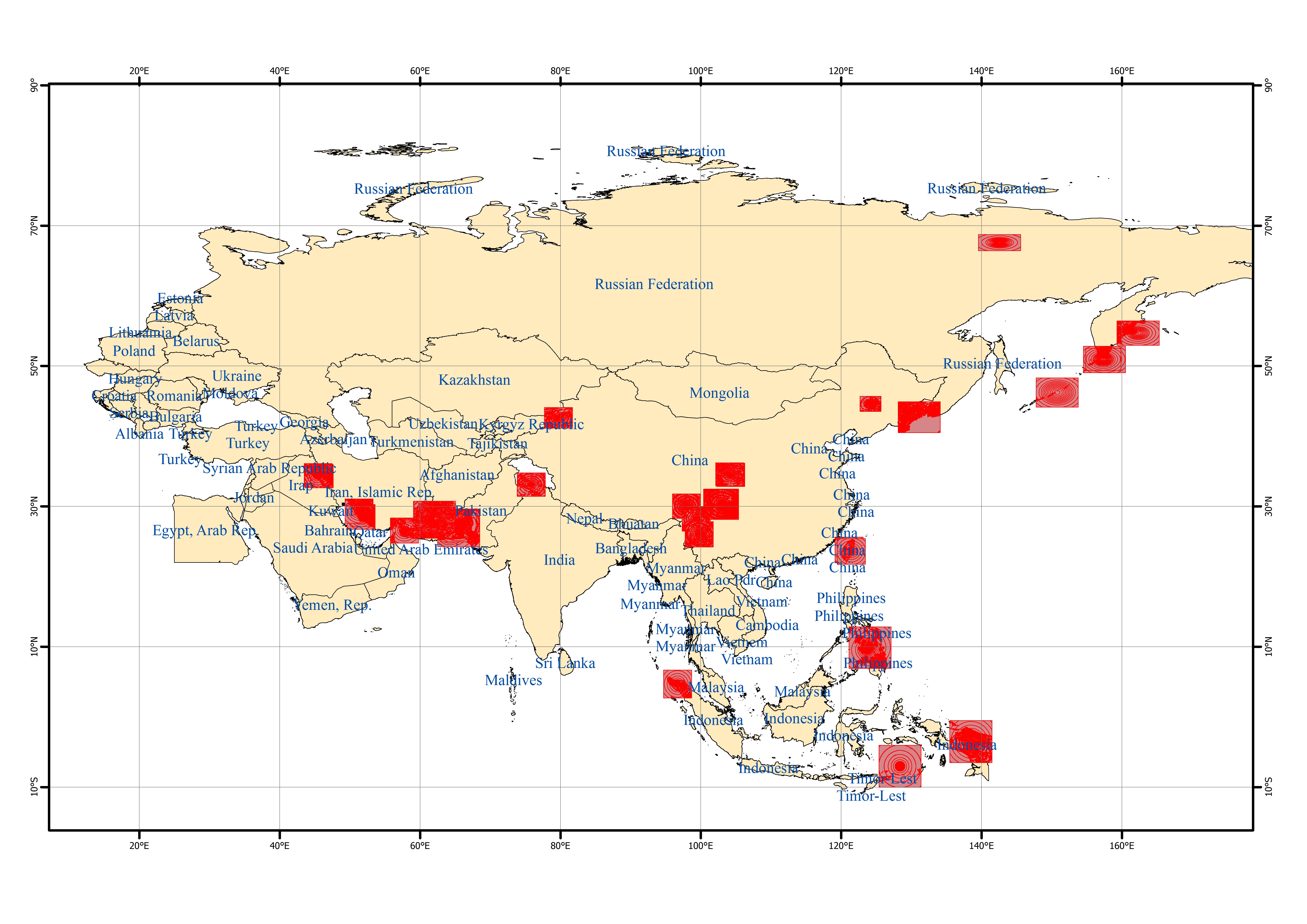 Spatio-temporal Distribution of Earthquake Disaster in the Belt and Road Area of 2013