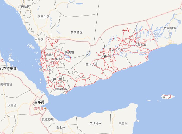 Online Map of Yemen Highway