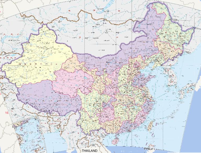 Online political map of China (1:24 million)
