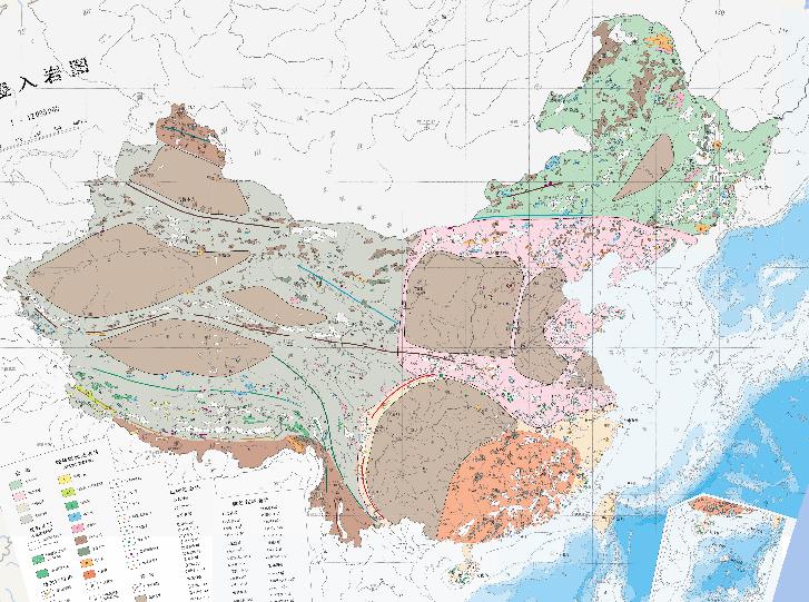 Online map of Chinese intrusive rocks