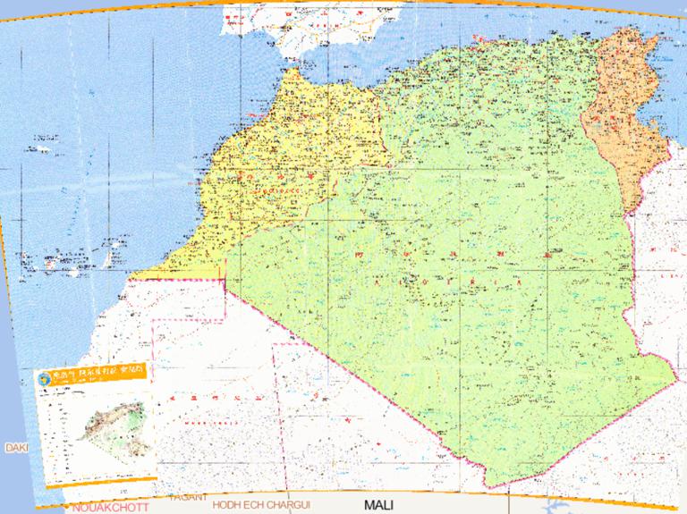 Morocco, Algeria, Tunisia online map