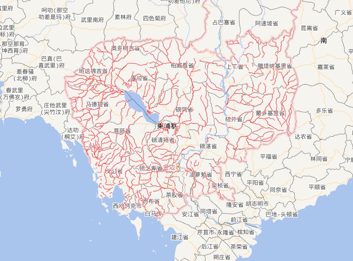 The Kingdom of Cambodia water route online map