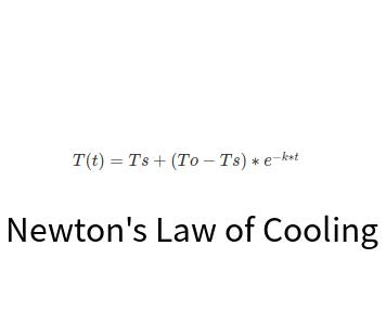 Newton's Law of Cooling Online Calculator