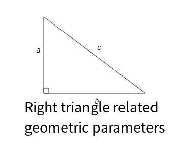 Right triangle related geometric parameters online calculator