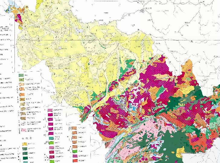 Geological Online Map of Jilin Province, China