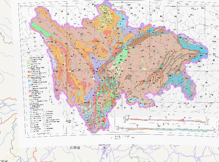 Hydrological and geological online maps of Sichuan Province, China
