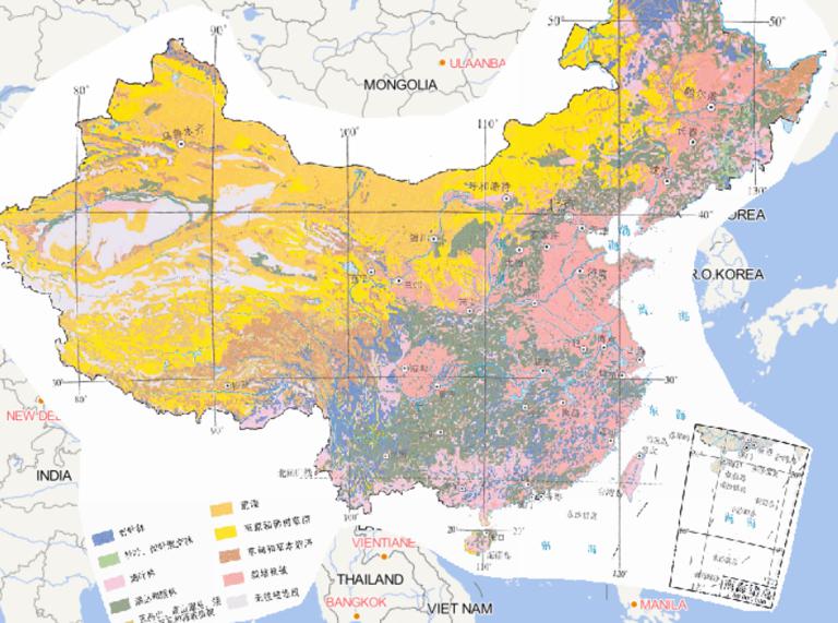 Online map of vegetation types in China