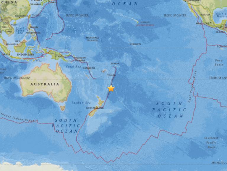 August 16, 2017 Earthquake Information of 176km ESE of Raoul Island, New Zealand
