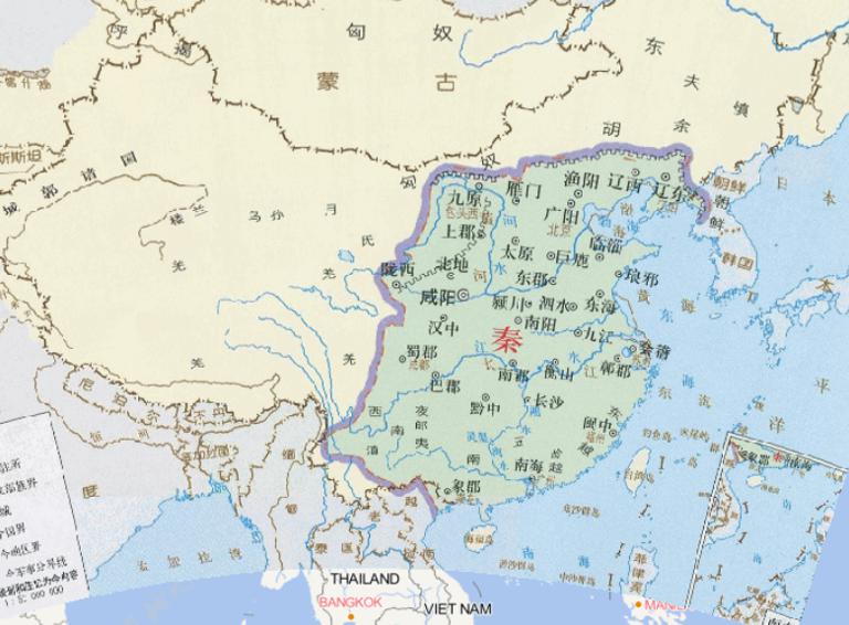 Online historical map of Qin Dynasty in China