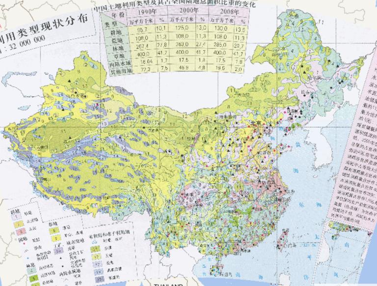 Distribution of Land Use in China