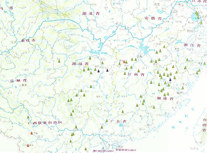 Water regimen and riverway condition online map from May 5th, 2010 to May 22th during the  flood disaster period in South China