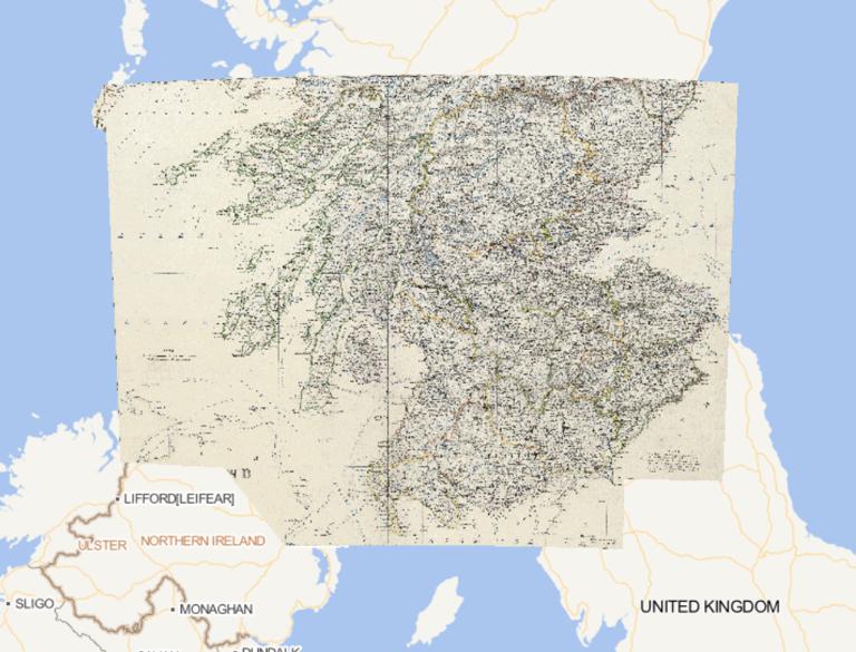 1869 British online map southern Scotland