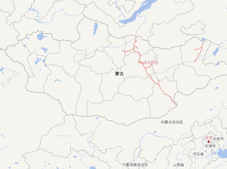 Online Map of Inner Mongolia Railway