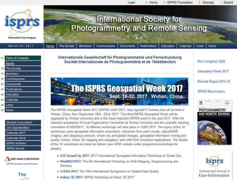 International Seciety for Photogrammetry and Remote Sensing