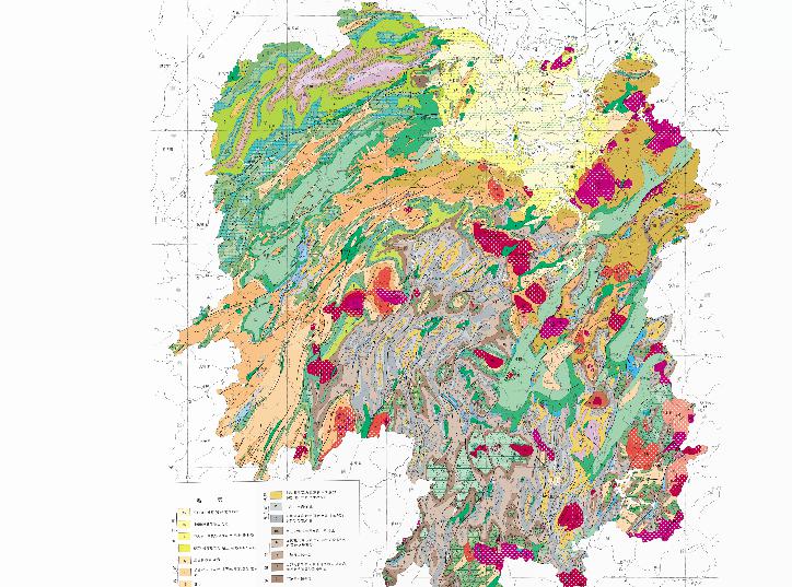 Geological Online Map of Hunan Province, China