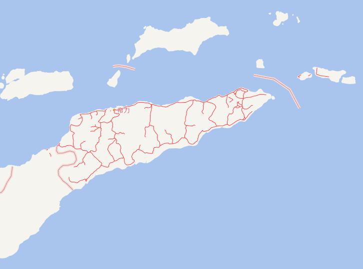 Online Map of East Timor Highway