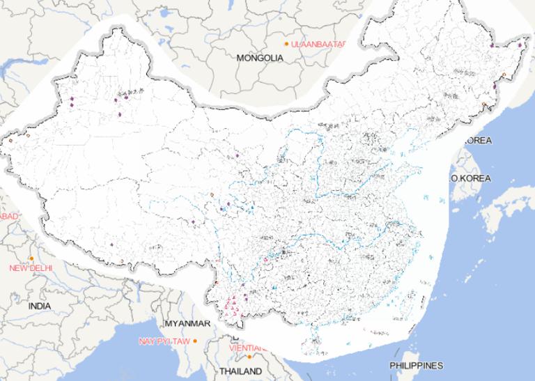 Online map of China's December disaster distribution in 2014