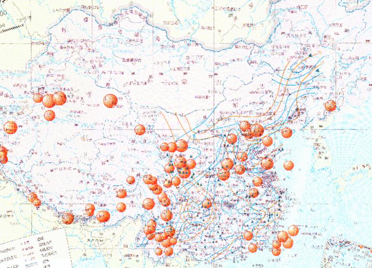 Drought, Floods, Earthquakes, Geological Disasters Online Map of the Qing Dynasty in China