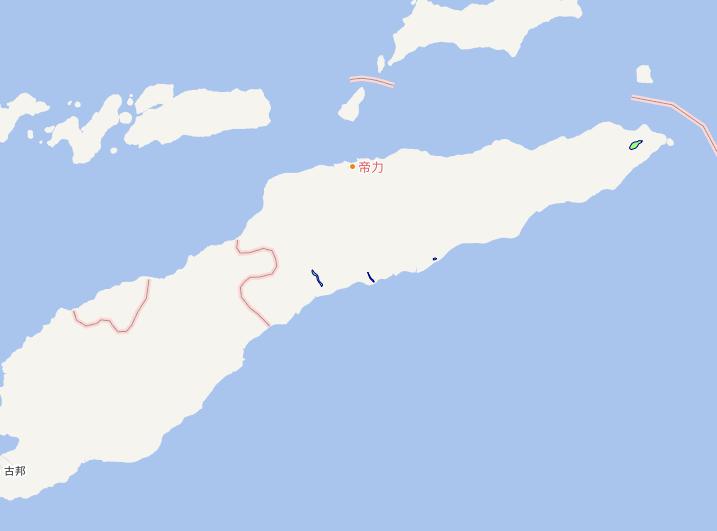 Online map of East Timor waters area