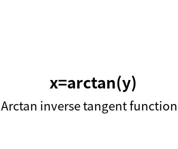 Arctan inverse tangent function online calculation
