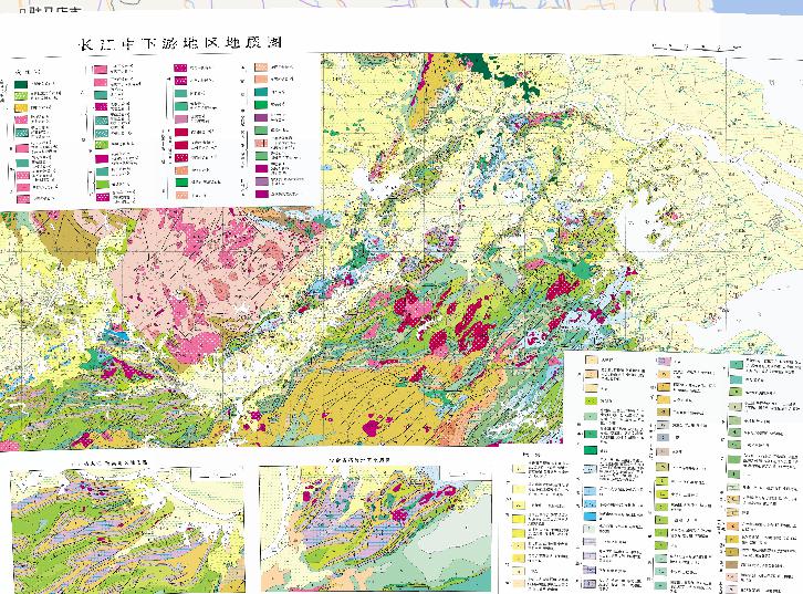 Geological Online Map of the Middle and Lower Reaches of the Yangtze River in China
