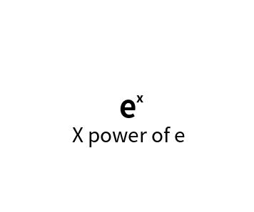 Online calculation of X power of e