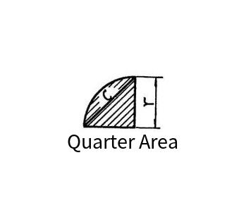 Quarter circle area Calculator_Online Calculation Tool