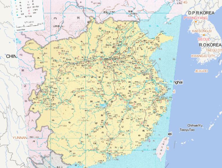 Online map of distribution and traffic of handicraft and commercial cities in Northern Song Dynasty of China