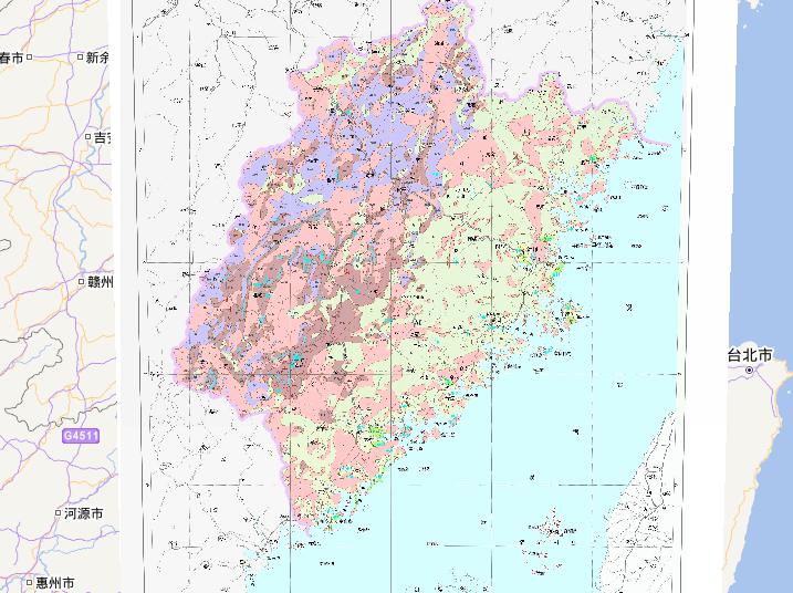 Thematic online maps of underground hot water distribution in Fujian Province, China