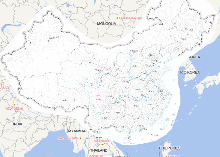 Online map of China's November disaster distribution in 2014