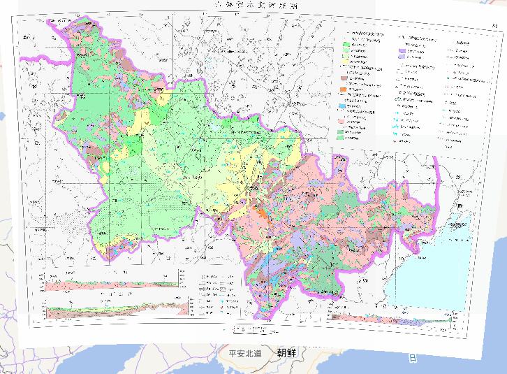 Hydrogeological map of Jilin Province, China