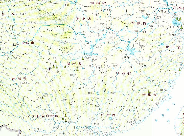 Water regimen and riverway condition online map from June 6th,2010 to June 10th during the earth June's flood disaster period in South China