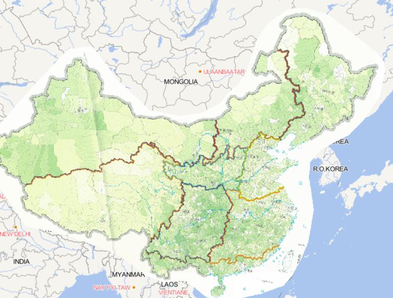 Online map of the distribution of disaster-affected agricultural areas in China in 2014