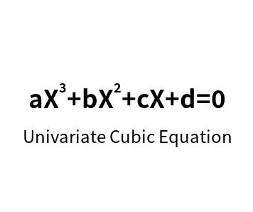 On-line Solution of Univariate Cubic Equation