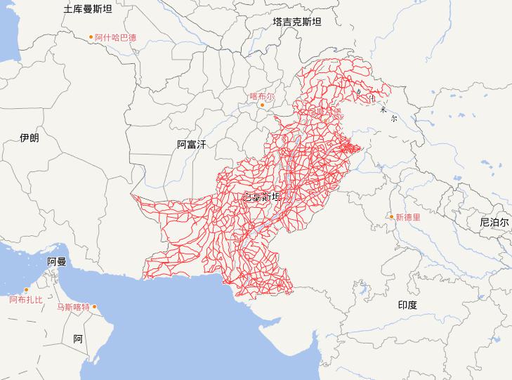Online Map of Highway in Pakistan