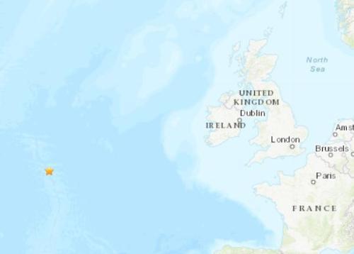 On February 13, 2015, an earthquake occurred in the Northern Mid-Atlantic Ridge