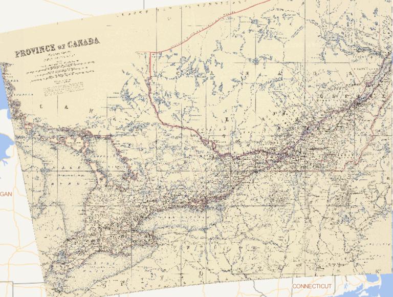 Online Map of Western Canada in 1869