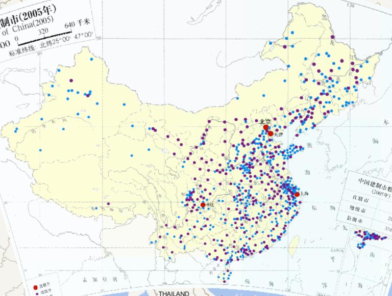 Online map of China Construction City (2005)