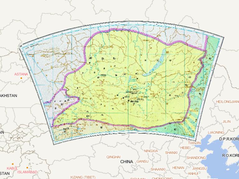 The Historical Map of Uighur in the Tang Dynasty of China