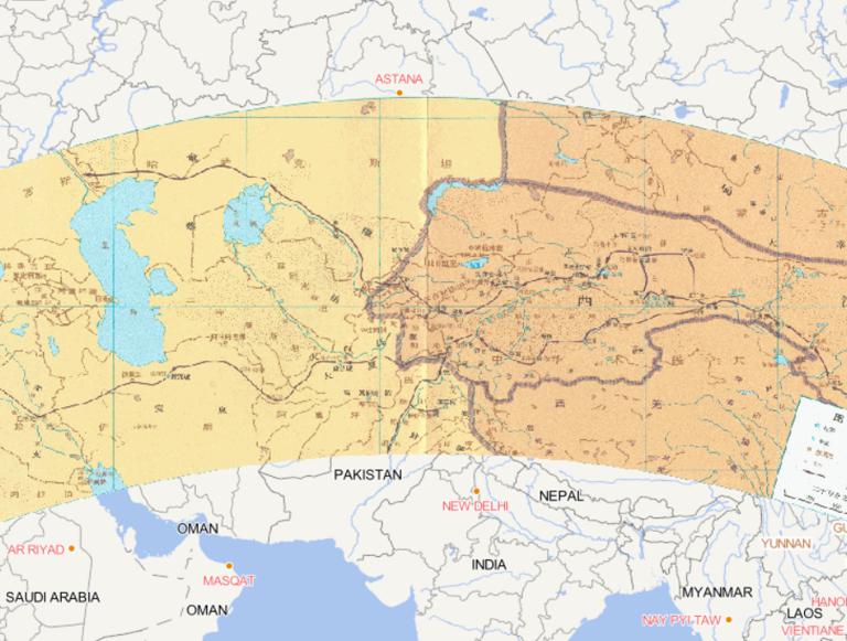 Online historical map of Silk Road in Western Han Dynasty