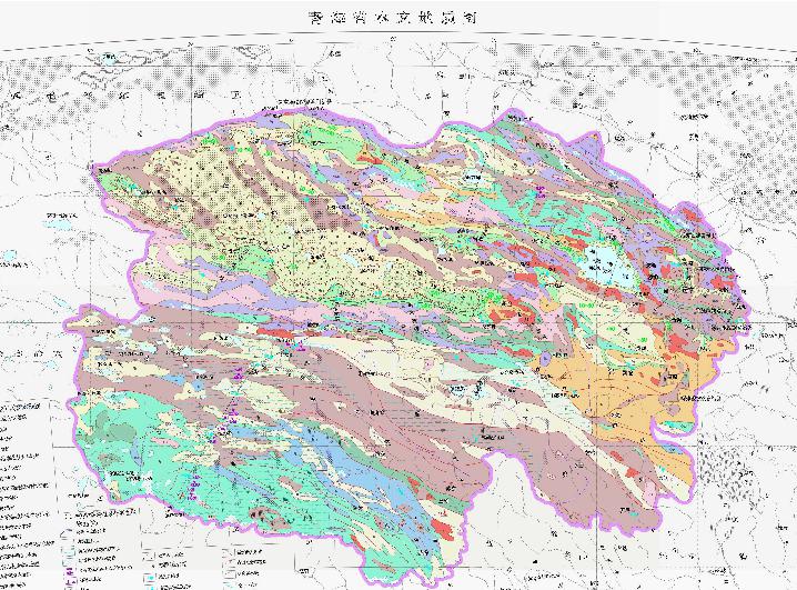 Hydrogeological map of Qinghai Province, China
