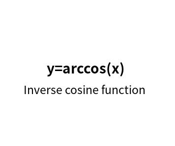 Arccosine Inverse cosine function online calculation