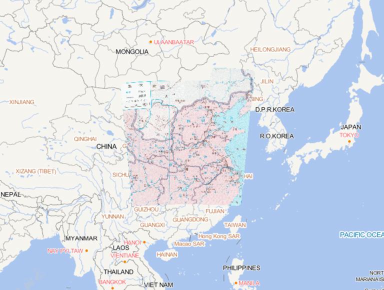 Online historical map of warlord separatism in the late Eastern Han Dynasty
