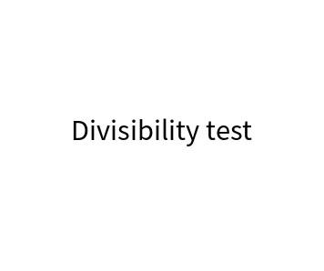 Divisibility test online calculator