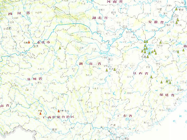 Water regimen and riverway condition online map from July 1st to 8th,2010 during the early July's flood disaster period in South China