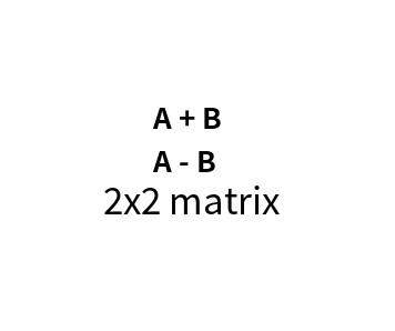 2x2 matrix addition subtraction online calculator
