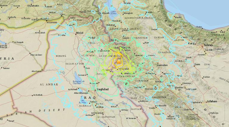 November 12, 2017 Earthquake Information of Halabjah, Iraq