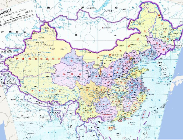 China political district online map (1:20 million)