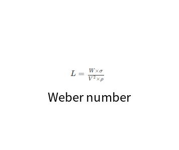 Weber number calculator---length online calculation