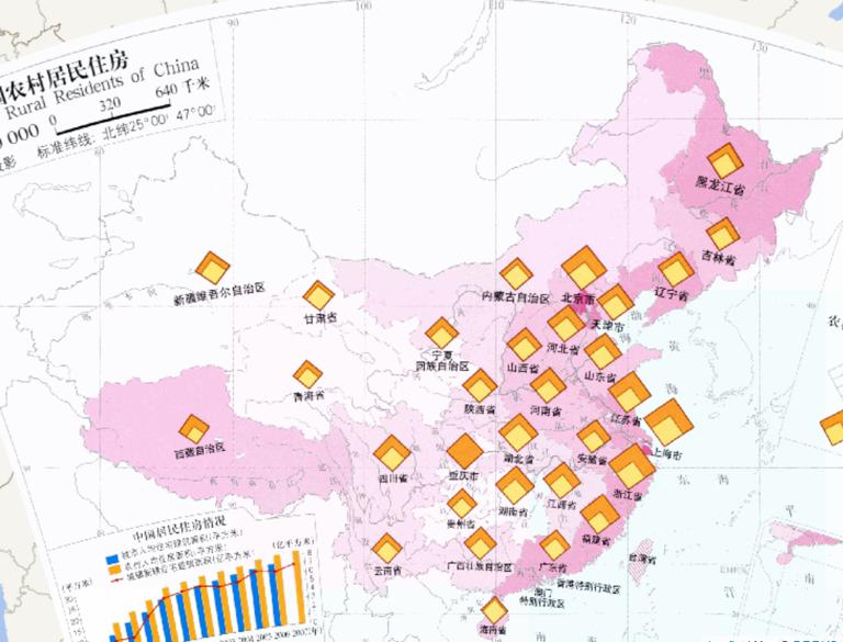 Online map of China 's rural housing